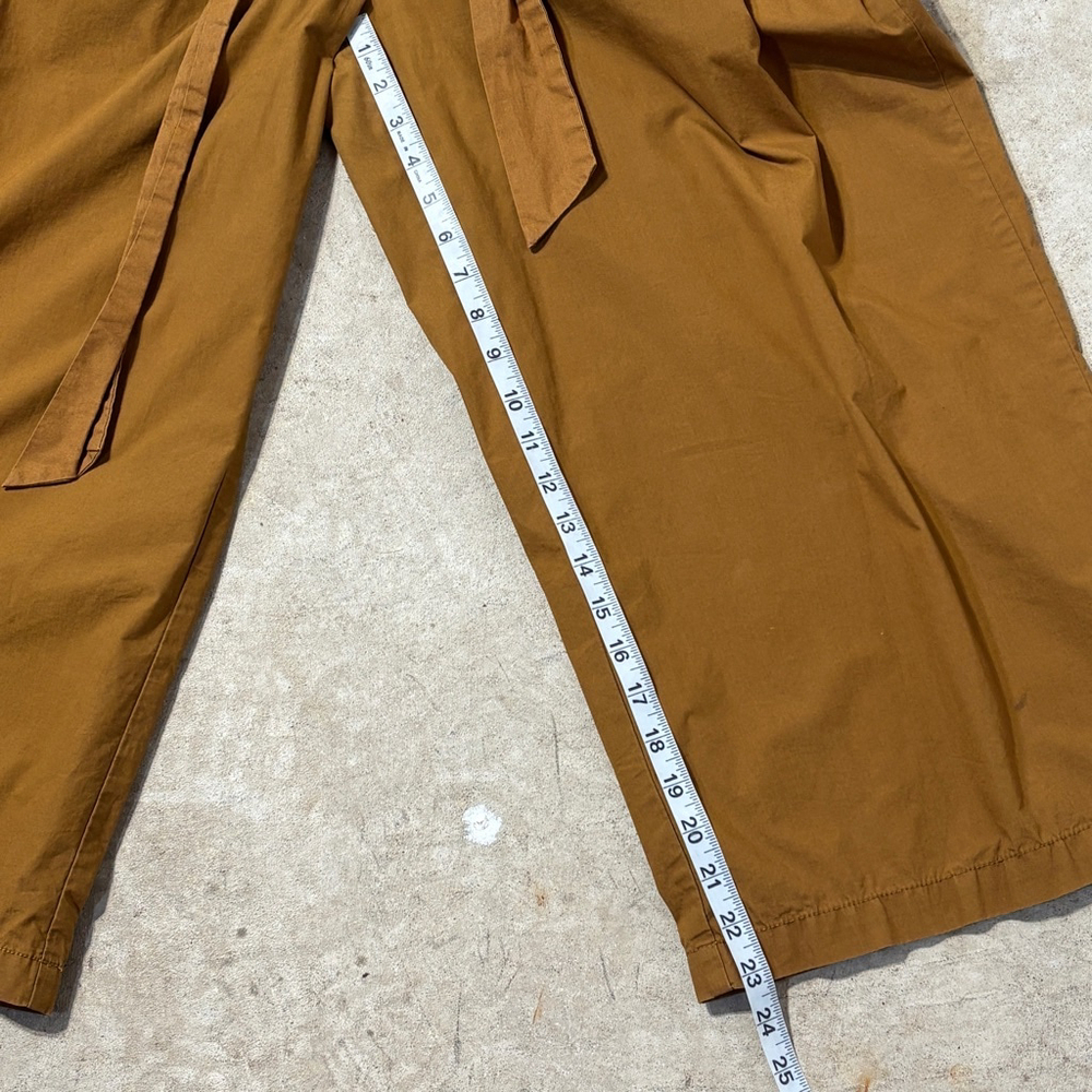 Kimchi Blue Simone Paperbag Pants Women's Size 4 Brown Pockets Wide Leg Cropped - Picture 11 of 13